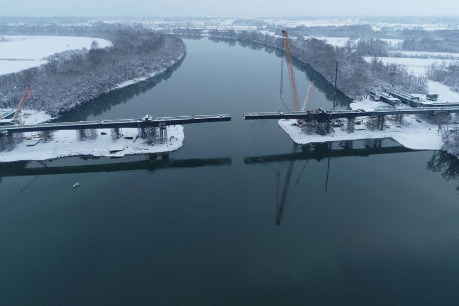 Izgradnja međunarodnog mosta Svilaj preko rijeke Save